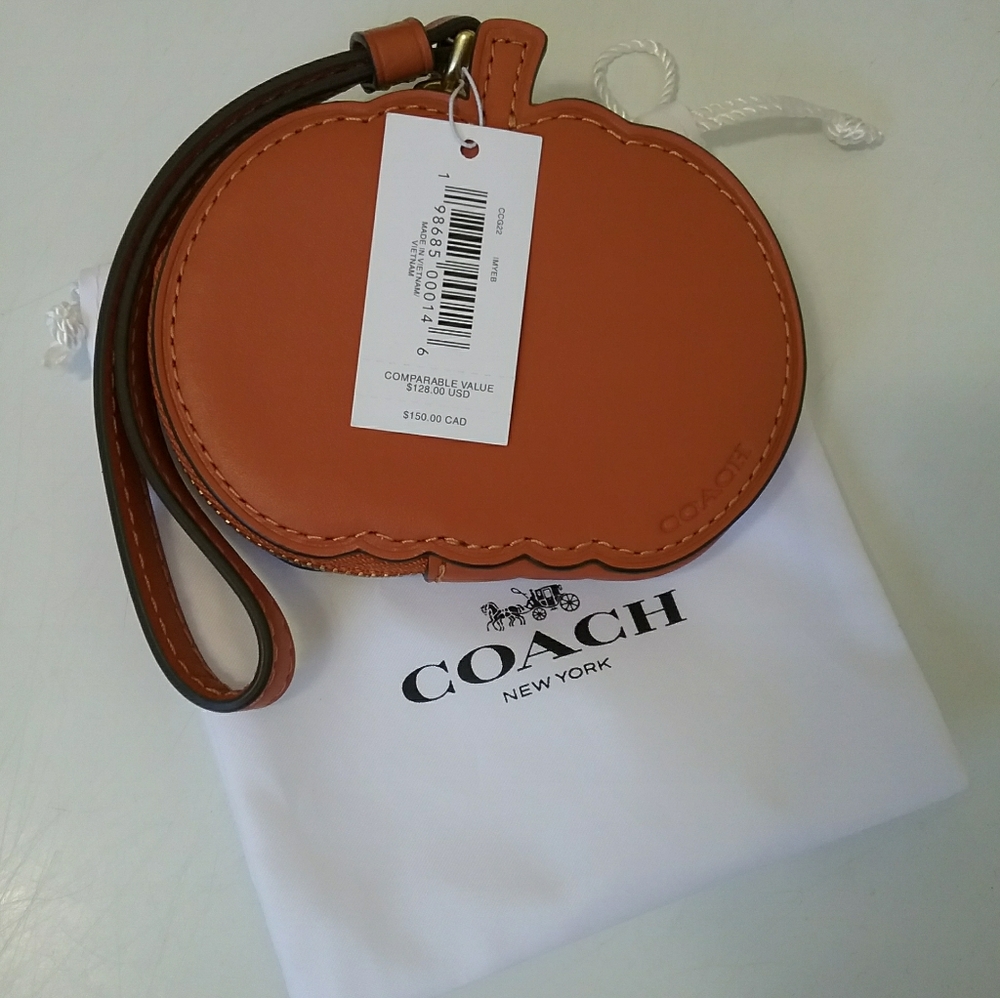 NWT Coach Pumpkin Coin Purse - Picture 3 of 5